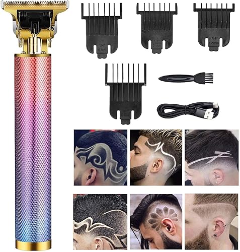 Cortadora de pelo profesional para hombres y mujeres, inalámbrica, recargable, recortadora de pelo, kit de aseo de corte de cuerpo de metal,