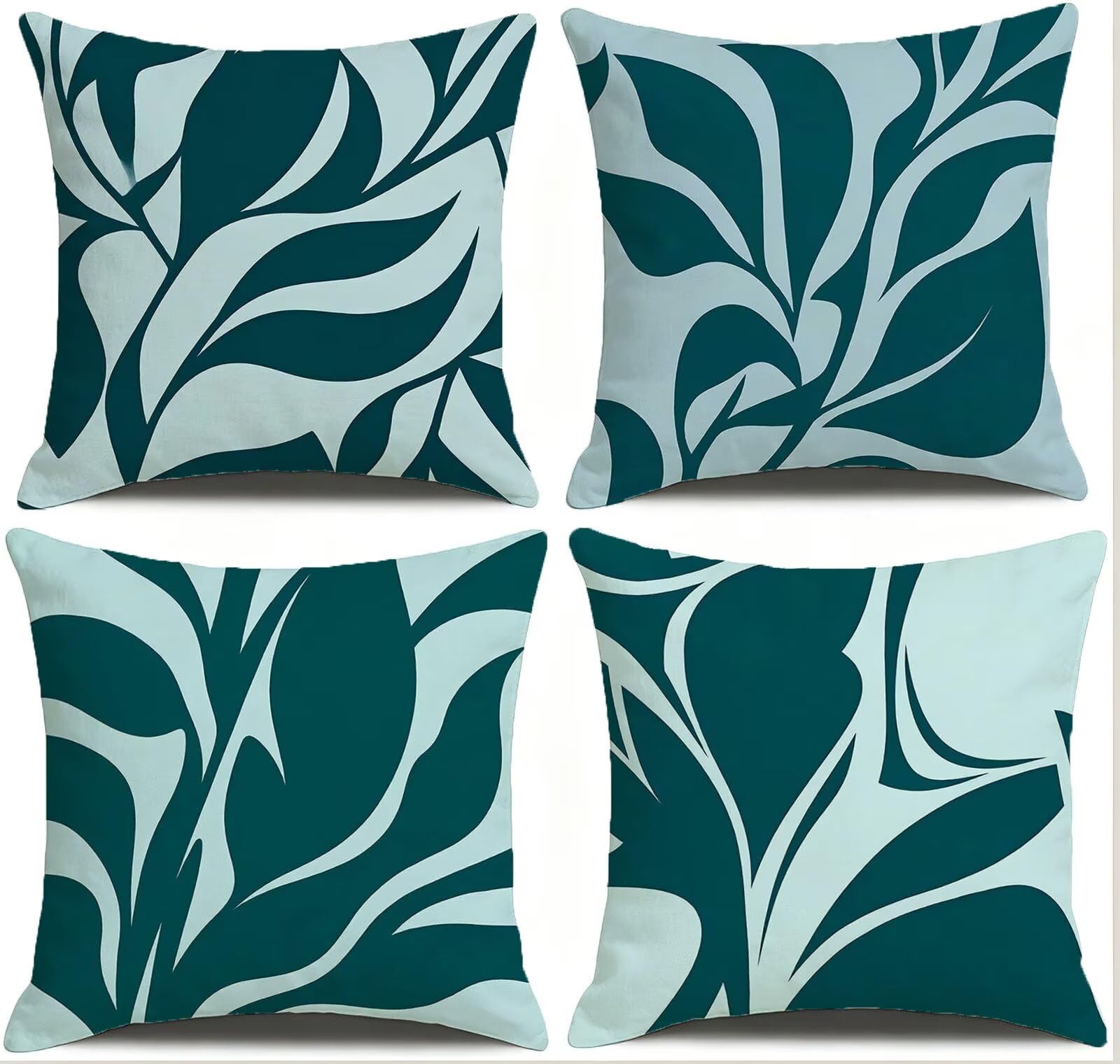 Blu Federe Cuscini Divano 60x60cm, Cuscini da Esterno Set de 4, Cod-79 | Velour Copricuscini Decorativi Letto Arredo, per Letto, Soggiorno, Giardino, Esterno, Casa Decorazione Set di 4 Astratto