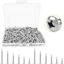 Self Tapping Screws Metal,200 Pcs 304 Stainless Steel Cross Drive Screw Kit