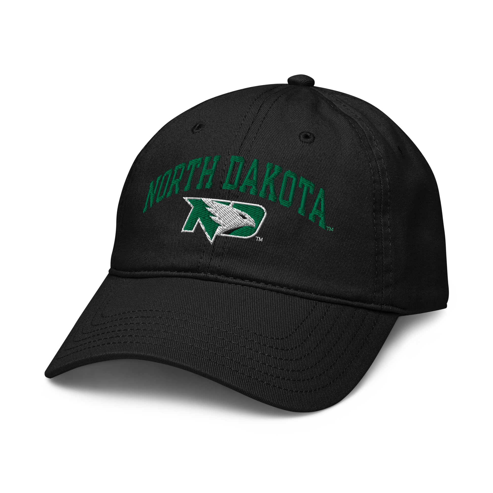North Dakota Fighting Hawks Arch Over Officially Licensed Adjustable Baseball Hat