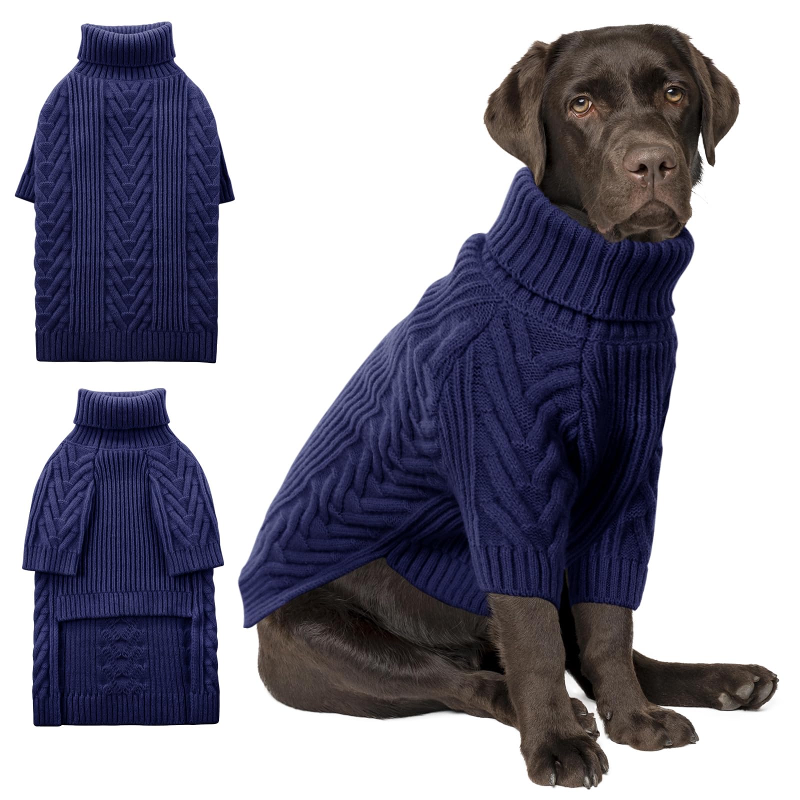 ASENKU Dog Sweater for Extra Large Dogs, Warm Knit Sweater for Doberman
