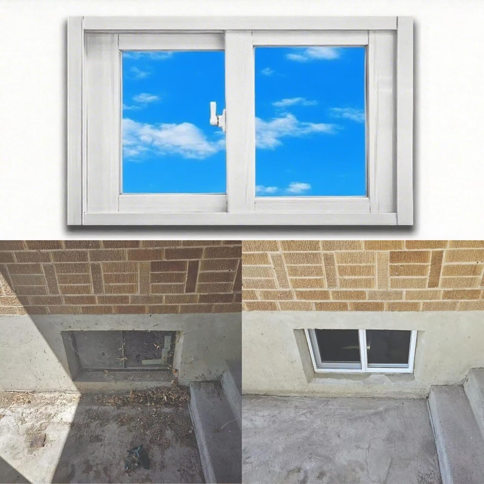 Ventana de bajo consumo y fácil instalación: aislamiento térmico de 122 x 38 cm