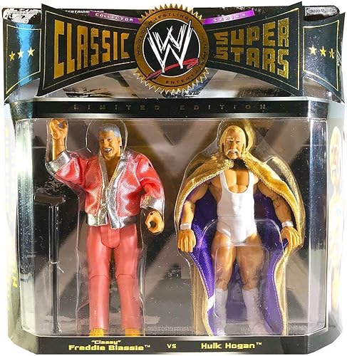 WWE WWF Jakks Classic Superstars Series 2 Pack Edición Limitada Classy Freddie Blassie vs Hulk Hogan - Figuras de acción de lucha libre