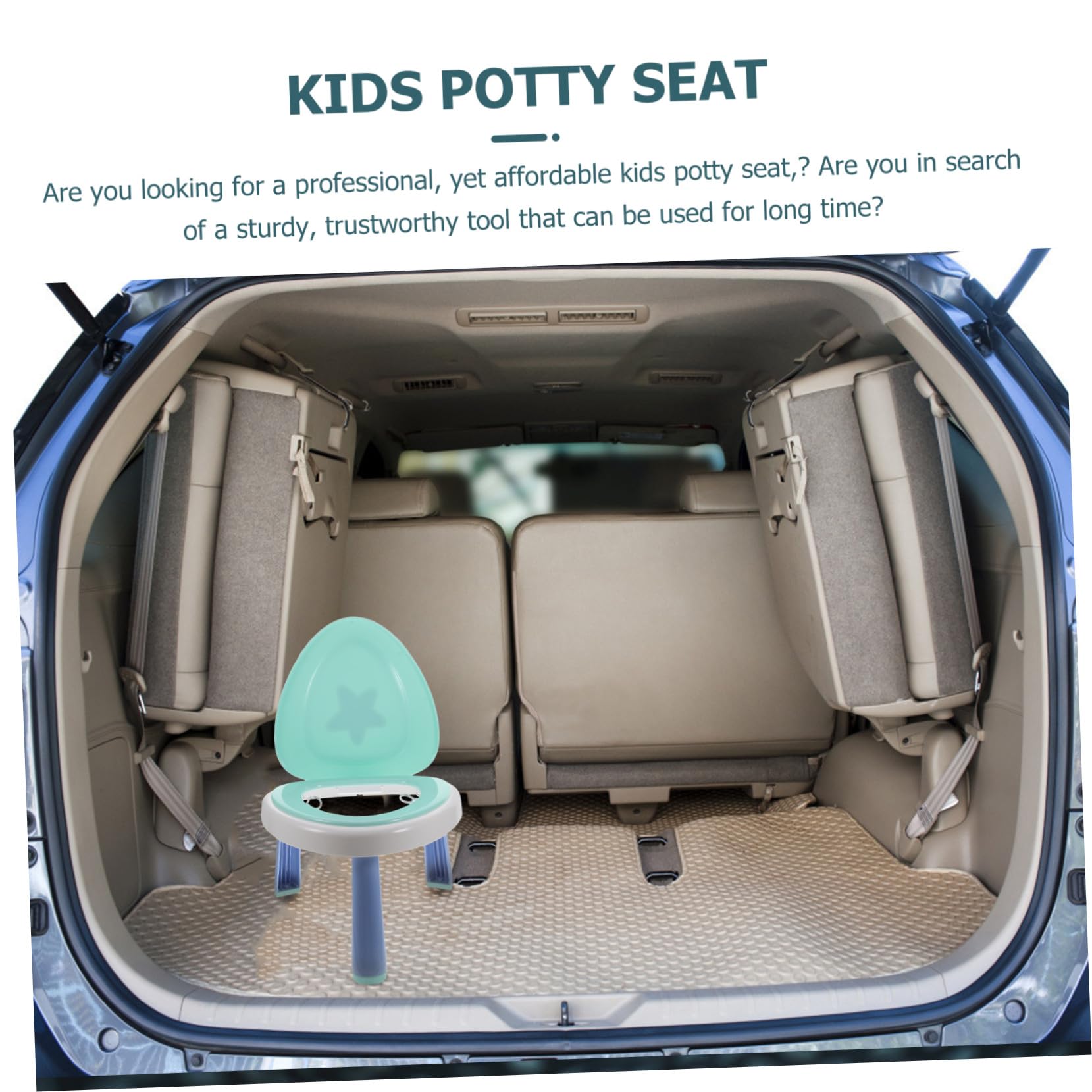 Tragbares Faltbares Junge Mädchen Töpfchen Leichtes Reise Toilettenstuhl für Kompakt Robust für Unterwegs Auto und Zuhause mit Praktischem Faltbarem Design in Sternengrün und