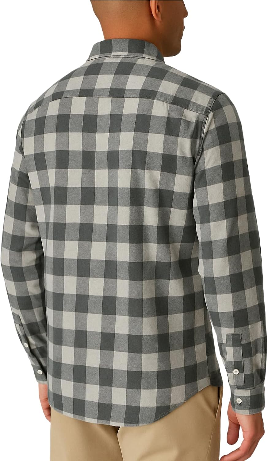 Free Folks Men's Long Sleeve Plaid Shirt - XS, S, M, L, XL, XXL - 100% Cotton, Classic Fit, Lightweight, Breathable - Image 4