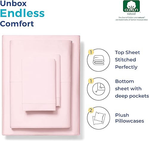 Miniatura 3 de Juego de sábanas de algodón puro tamaño California King (Cal King, 1000 hilos, 1000 hilos), fundas de almohada (4 unidades), sábanas de algodón