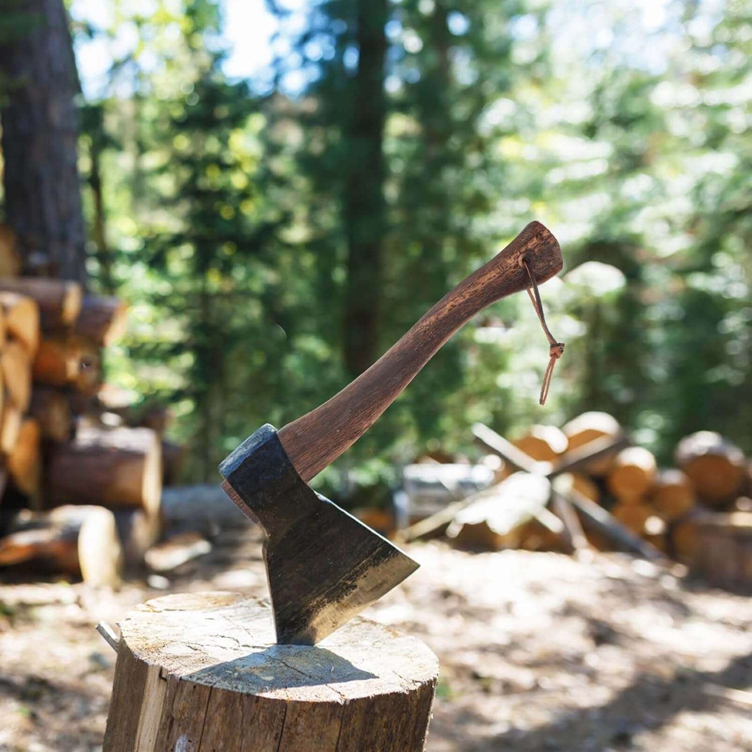 Toddmomy Mini Axe Handle Replacement 13.38 Inch Wooden Hatchet Handle Durable Wood Tool for Camping Outdoor Use