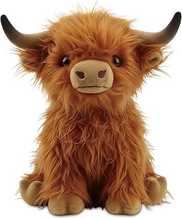 Highland Cow Cuddly Toy, Cute Highland Cow Plush Toy, Highland Cow Cuddly Toy, Real…