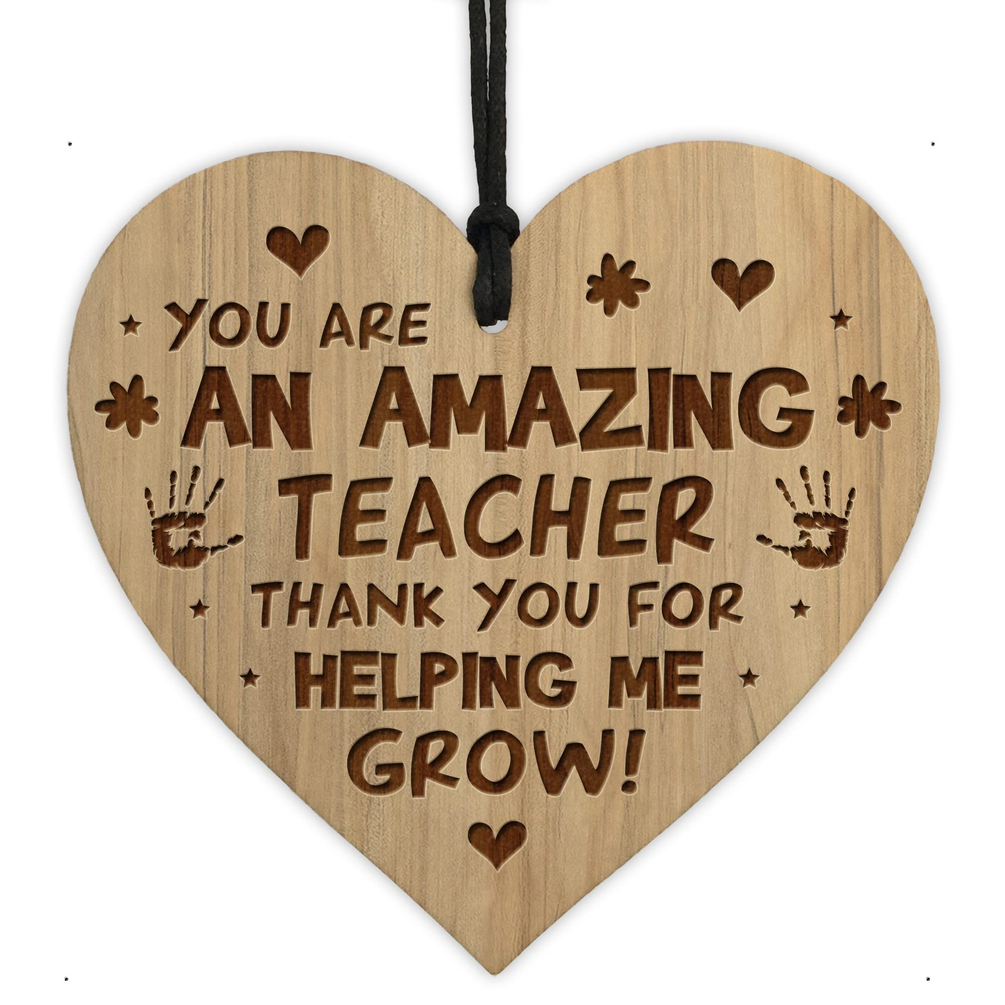 Red Ocean Thank You Gifts For Teacher Engraved Heart AMAZING TEACHER Appreciation Gifts School Nursery Gift