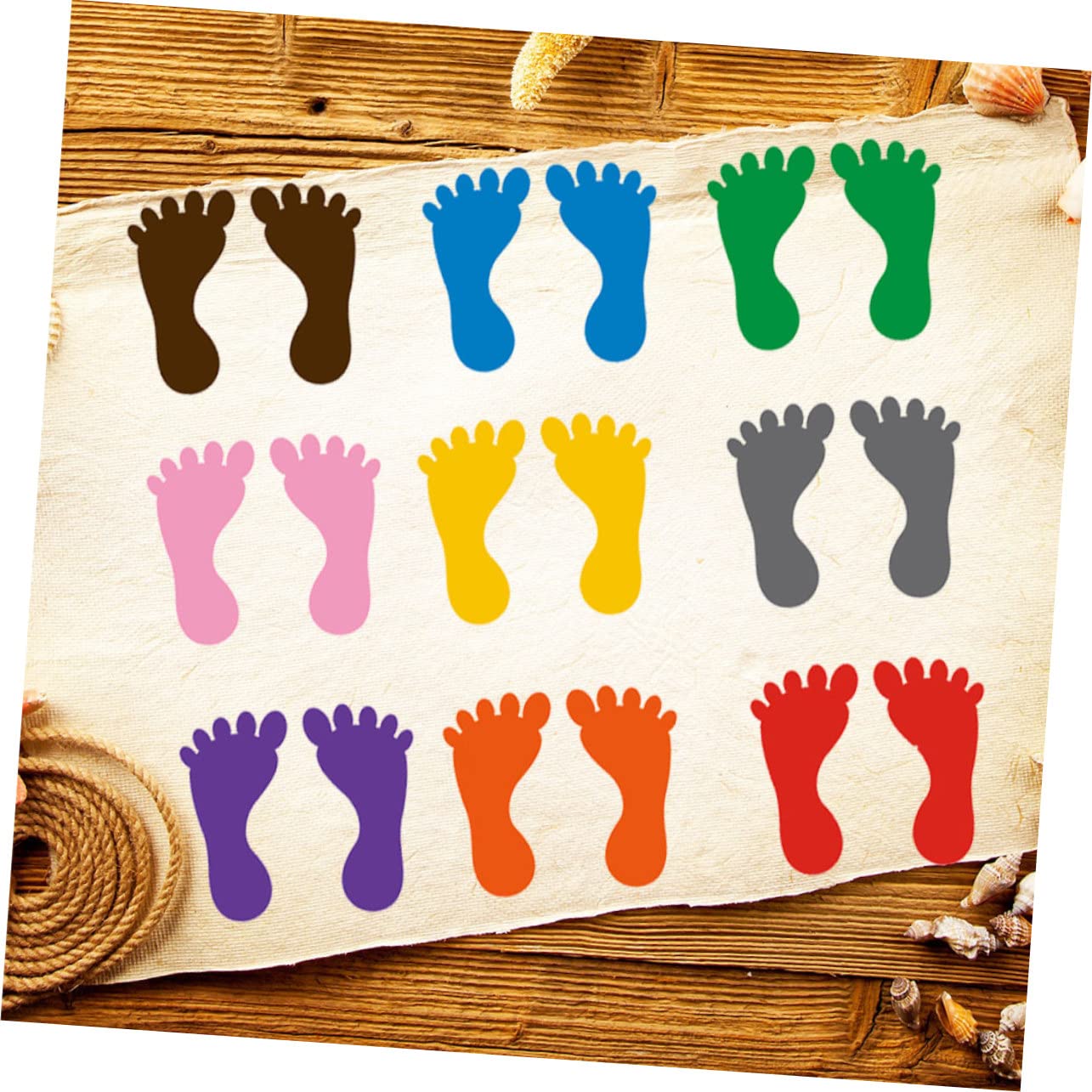 PVC Bodenaufkleber Mit Hand- Und Fußabdrücken - Für Kindergarten & Zuhause