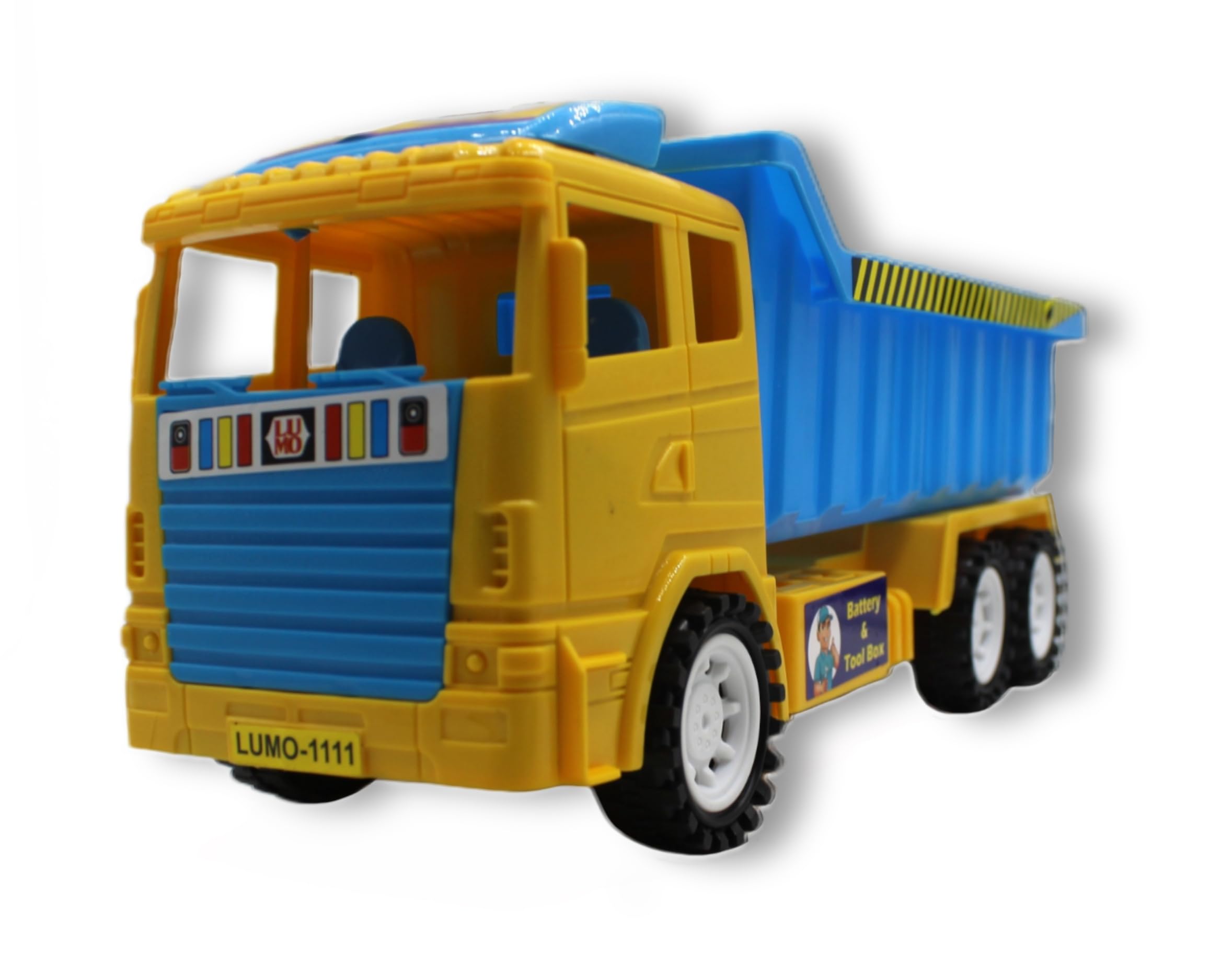 Neoinsta Big Size Friction Powered Plastic Dumper Truck Toy for Kids | Engineering Trucks | Construction Trucks Vehicle Toys (Blue and Yellow) (B0CJ5CMGXN) Amazon Price History, Amazon Price Tracker
