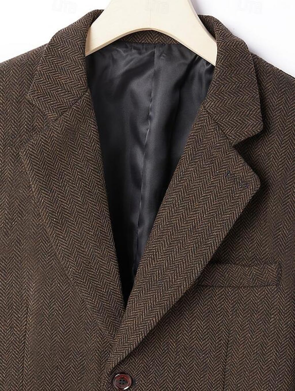 VENNYNG Boys Blazer Retro Herringbone Sport Coat with Elbow Path Formal Tweed Jacket for Kids Classic