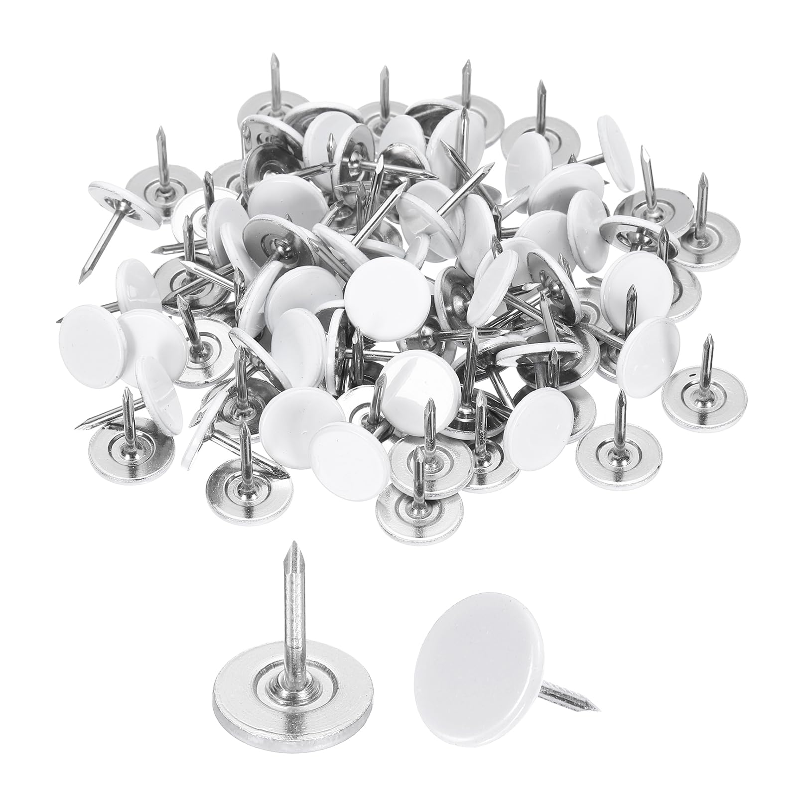Punaises à tête plate pour meubles uxcell blanc canapé lit 11x13 mm