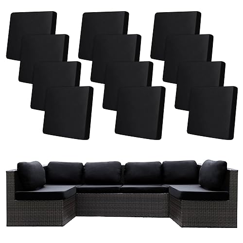 12 Pcs Stretch Patio Cushion Covers,Outdoor Couch Covers Replacement,Outdoor Couch