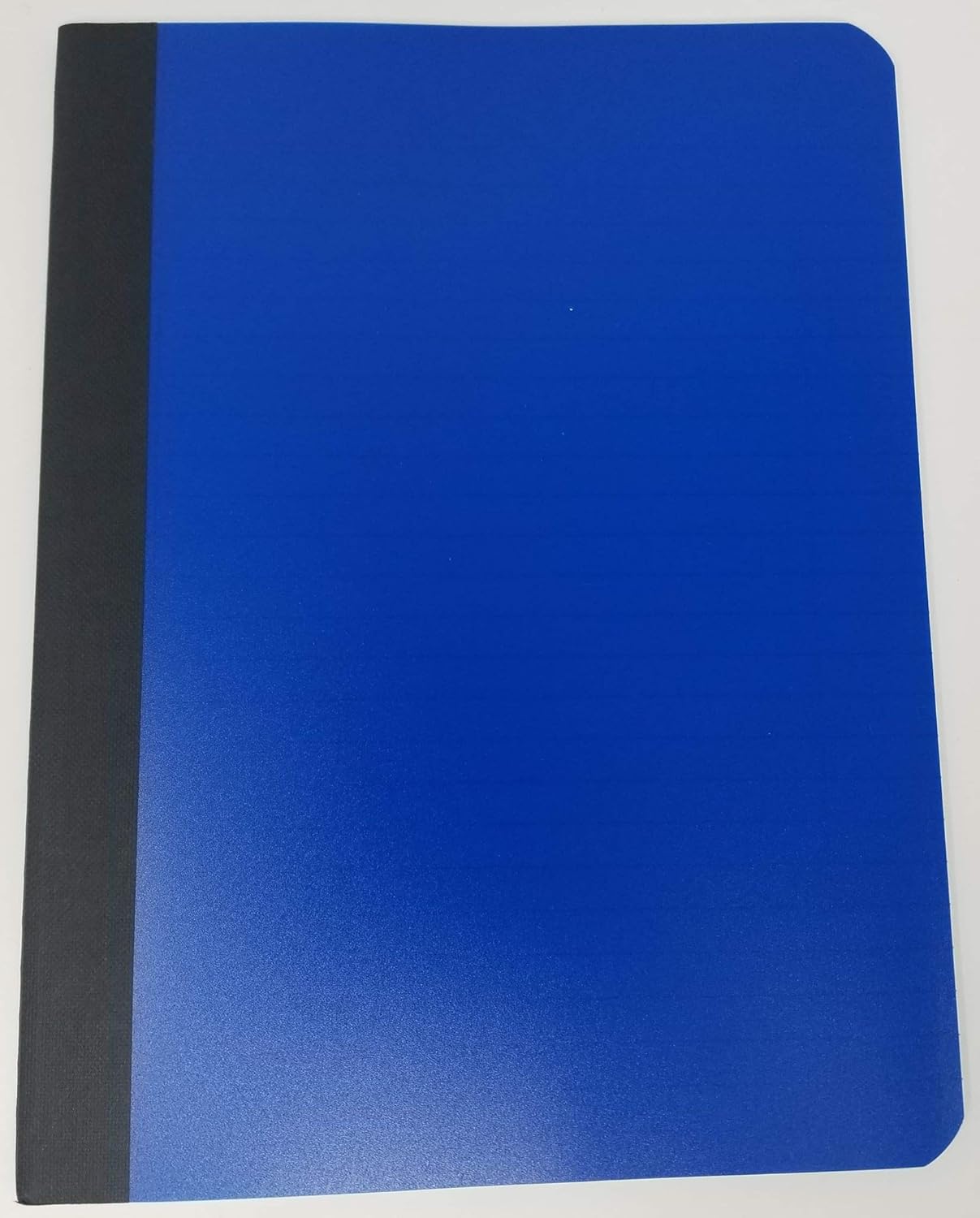 5 Pack of Poly Cover College Ruled Solid Color Composition Notebooks - Red, Black, Blue, Yellow & Green Plastic Covers      Thread Bound
