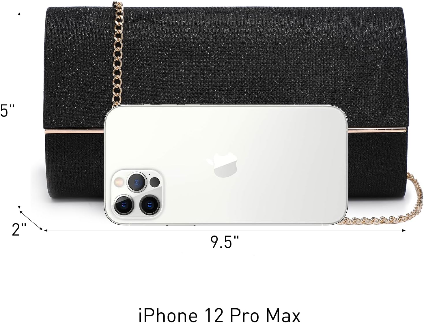 Dasein Women's Evening Bag Glitter Clutch Wedding Bridal Purse Sparkle Cocktail Party Prom Handbag | Wedding, Bridal, Sparkle, Cocktail, Party, Prom - Image 4