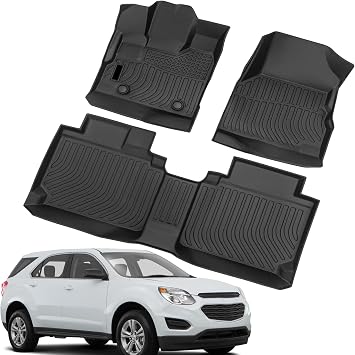 سجادات أرضية السيارة لـ GMC Terrain/Terrain Denali 2012-2017، مجموعة كاملة للصف الأول والثاني،سجادة شديدة التحمل، في جميع الأحوال الجوية، سهلة التركيب والتنظيف، ملحقات التضاريس