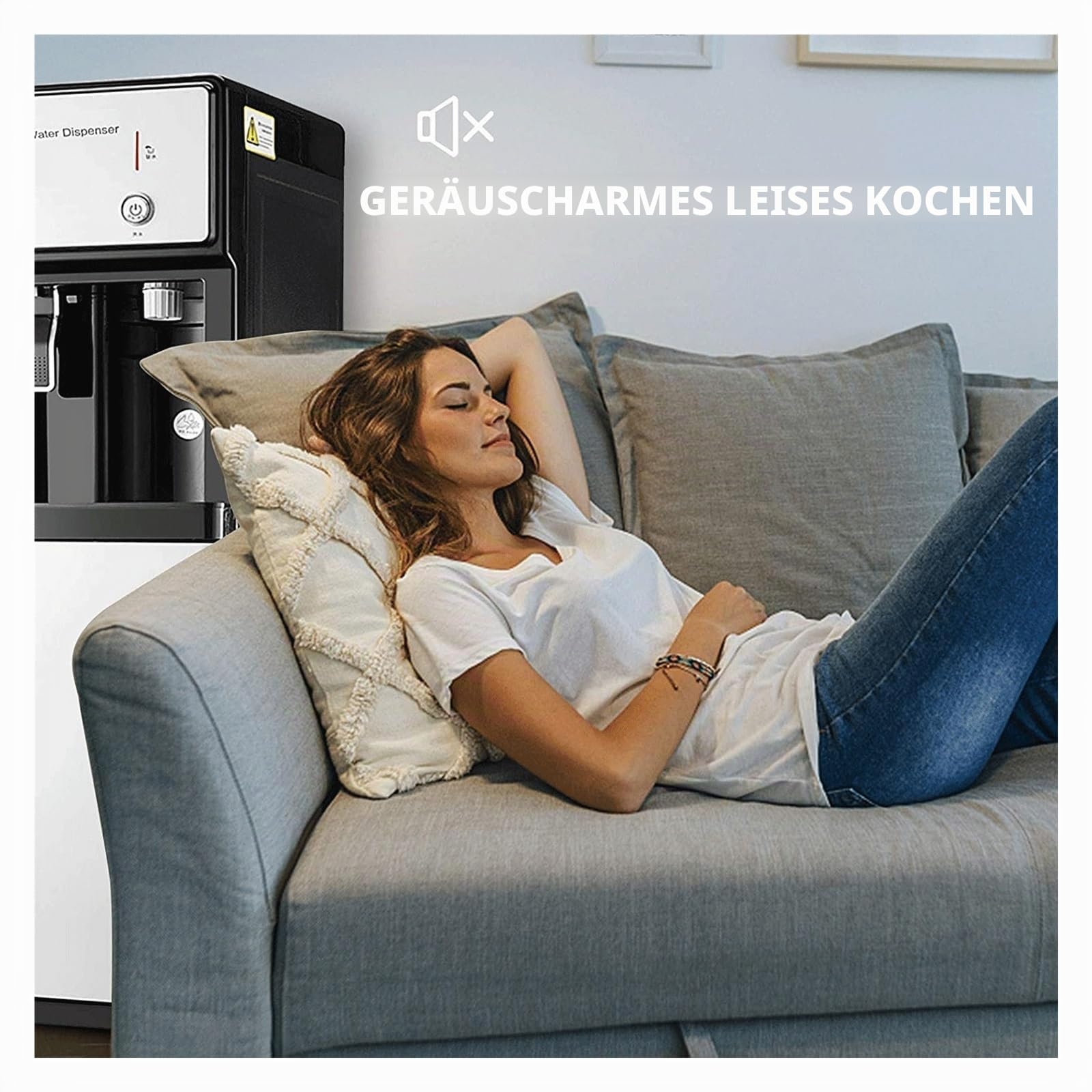 Heißwasserspender-Stehender bodenstehender wasserspender,Wasser Spender,3 Wassertemperaturen,Kalt Heiß Doppelfunktion,Ideal Für Gekühltes Wasser,Tee,Kaffee Im Home Office(Ice and warm)