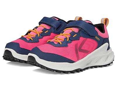 KEEN Kids Zionic Low Height Waterproof All Terrain Easy On Hiking Shoes Kids Shoes Naval Academy/Pink Lemonade