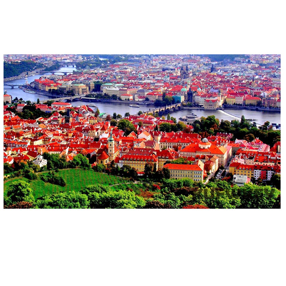 Point de croix diamant 5D complet grand format kit mosaïque adulte paysage urbain