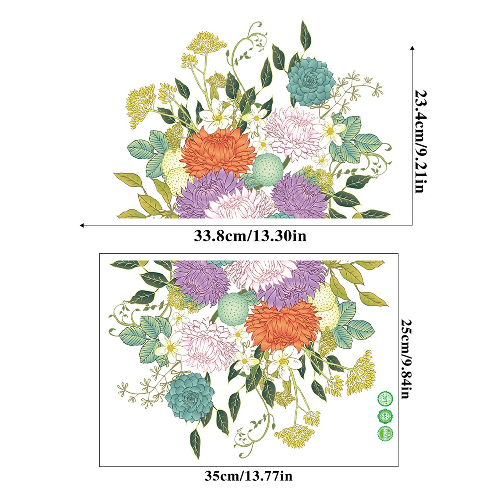 Fairnull WC-Aufkleber Wasserdicht - Pfingstrose & Schmetterling Design Für Badezimmer Dekoration