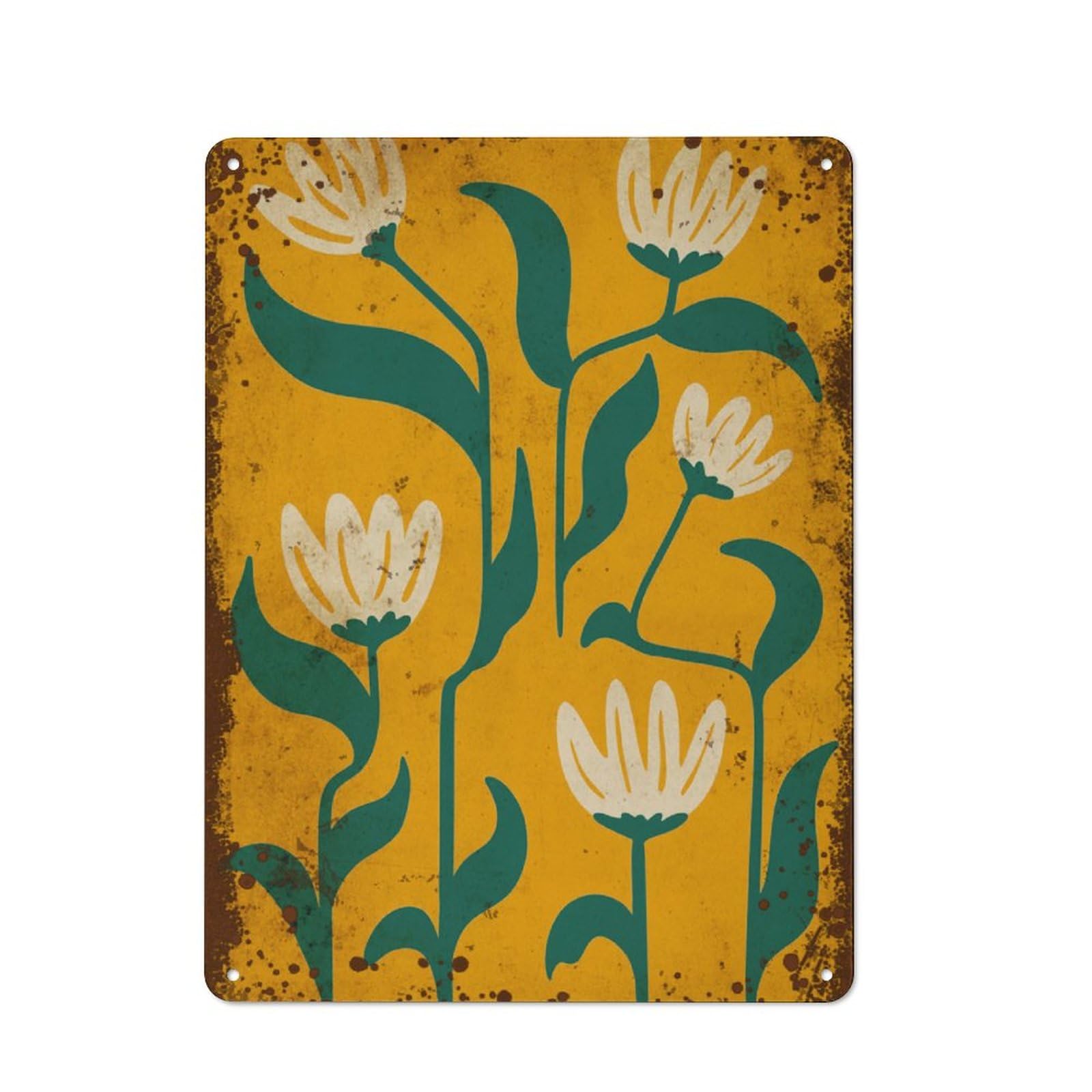 Kwqdozf Style-10 12X16inch Yellow Floral Wall Art, Floral Decor, Botanical Wall Art, Funny B