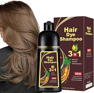 【2525 新しいアップグレード】 Hair Dye Shampoo 3 in 1 Hair Shampoo ヘアカラーシャンプー 白髪をカバーする黒の植物性、 10分クイックヘアダイ髪にダメージを与えない、男性と女性のためのマルチカラーヘアダイ、フケを効果的に取り除き (チェスナットブラウン)