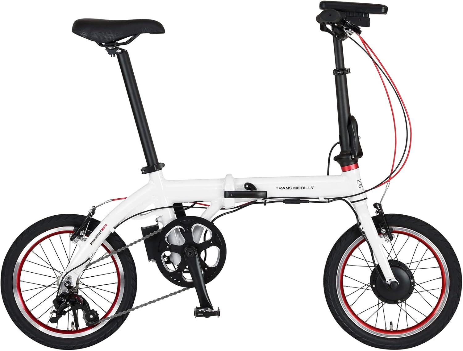 トランスモバイリー(TRANS MOBILLY) ULTRA LIGHT NEXT163-S 超軽量超小型 折りたたみ電動アシスト自転車 16インチ 3段変速 アルミフレーム 5.0Ah