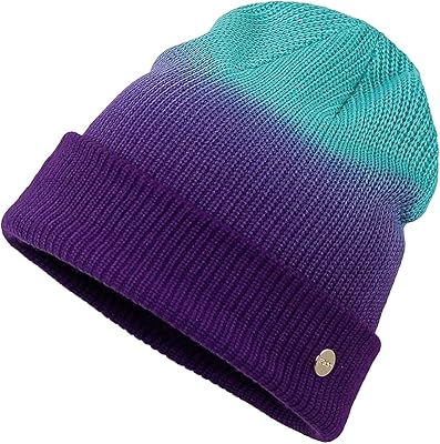 Croogo Daily Knit Watch Cap Winter Soft Cuff Beanie Cap Warm Skull Hats Fishermen Rolled Hat Ribbed Slouchy Hats,Purple-KH68