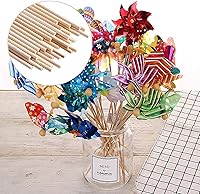 Vista 5 de 50 varillas de madera para clavijas de madera 14 x 6 pulgadas sin terminar para manualidades y bricolaje