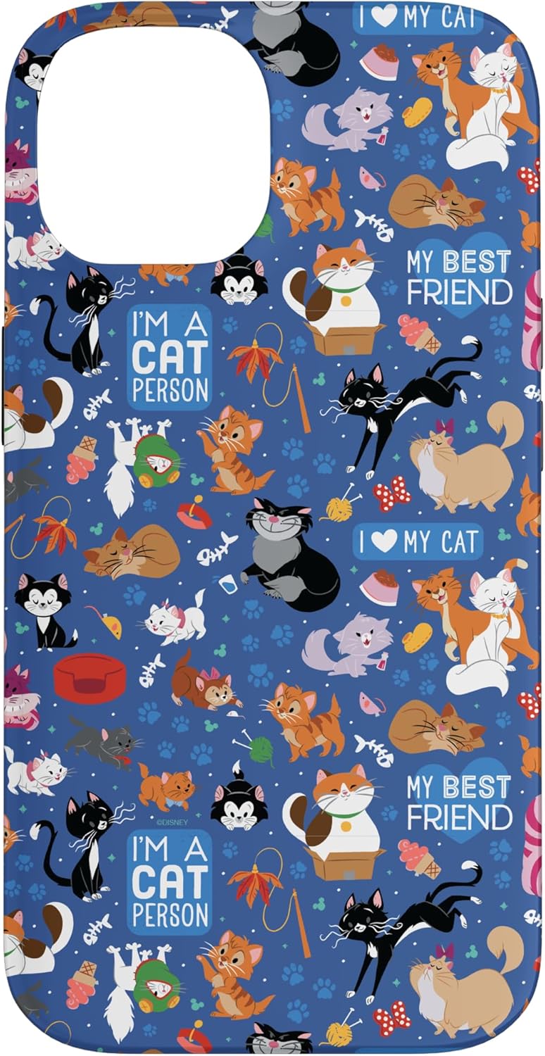 Disney Cats I Love My Cat Blue Case for iPhone 16 Pro Max