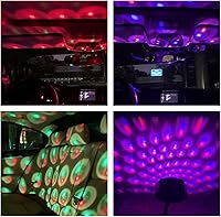 Vista 6 de Proyector de luz nocturna USB estrella, lámpara de atmósfera portátil activada por sonido para techo de automóvil, luz decorativa ajustable