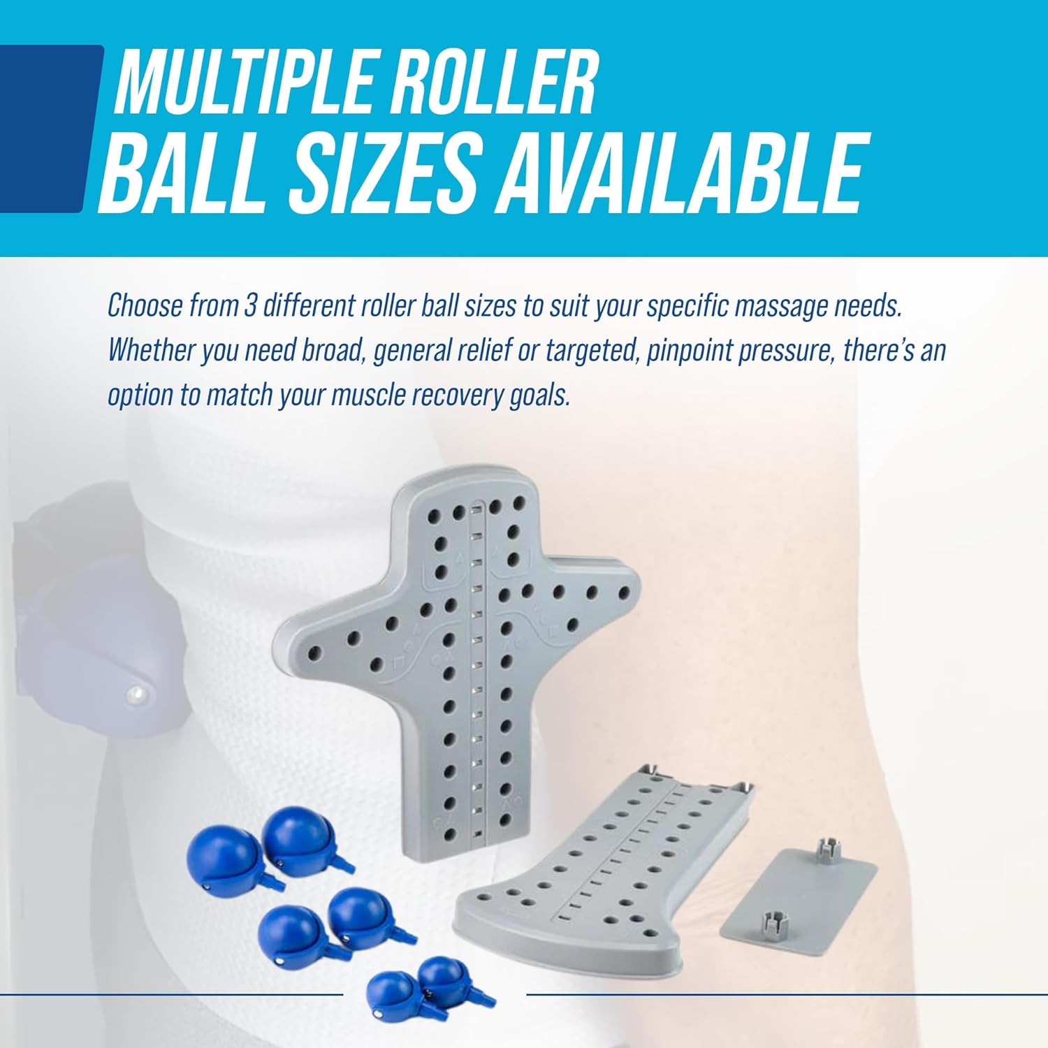 EZ-Bak Wall Mounted Roller Ball Neck and Back Massager - Deep Tissue Myofascial Release Tool, Adjustable Roller Balls for Trigger Point Therapy, Pain Relief, Flexibility, and Full Body Muscle Recovery