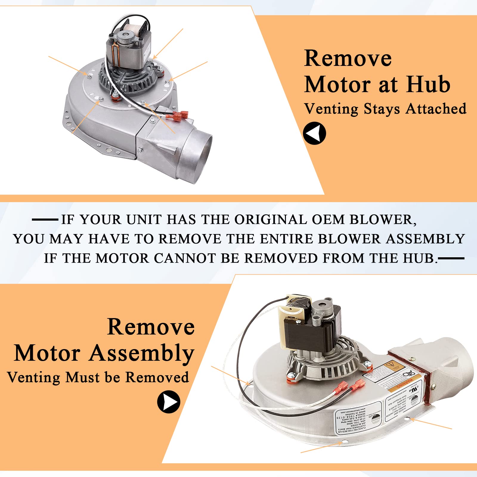 Criditpid Replacement 80473 Exhaust Blower Motor For US