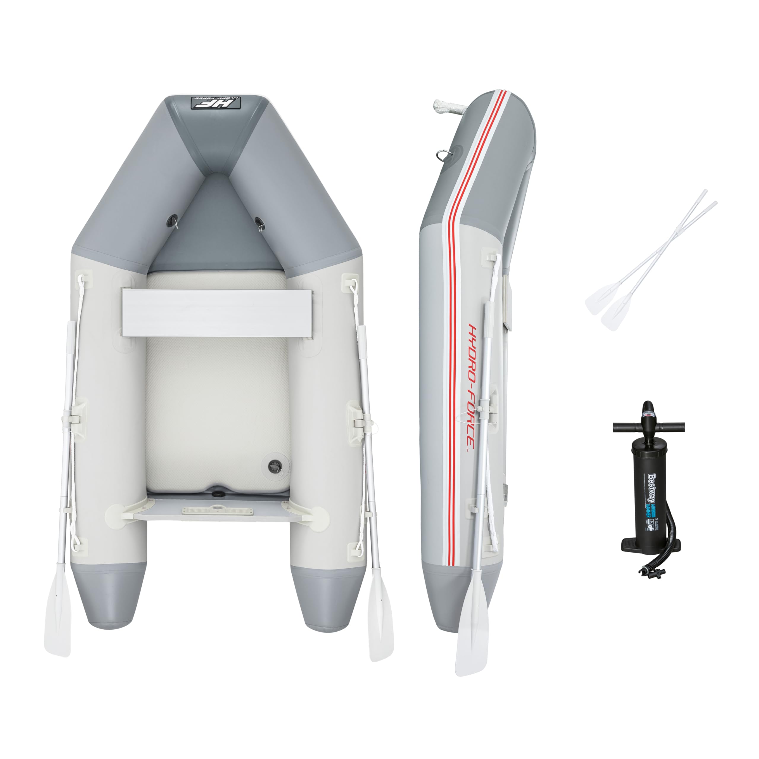 Canot Gonflable Hydro-Force™ Caspian, 230 x 130 x 33 cm, avec 2 rames et Pompe de gonflage