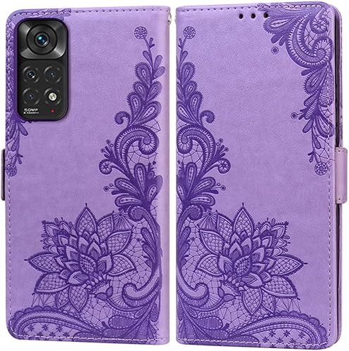 Dinglijia Funda para Redmi Note 11 Note 11S, correa de muñeca con función atril, funda tipo cartera de piel sintética para dinero en efectivo,