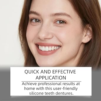 2pcs Soft Denture Silicone Reline Kit,False Teeth Set for Women and Men,Full Mouth Temporary Dentures,Easy to Use,Wide Application,Portable Design,Premium Materials,Soft and Comfortable Design