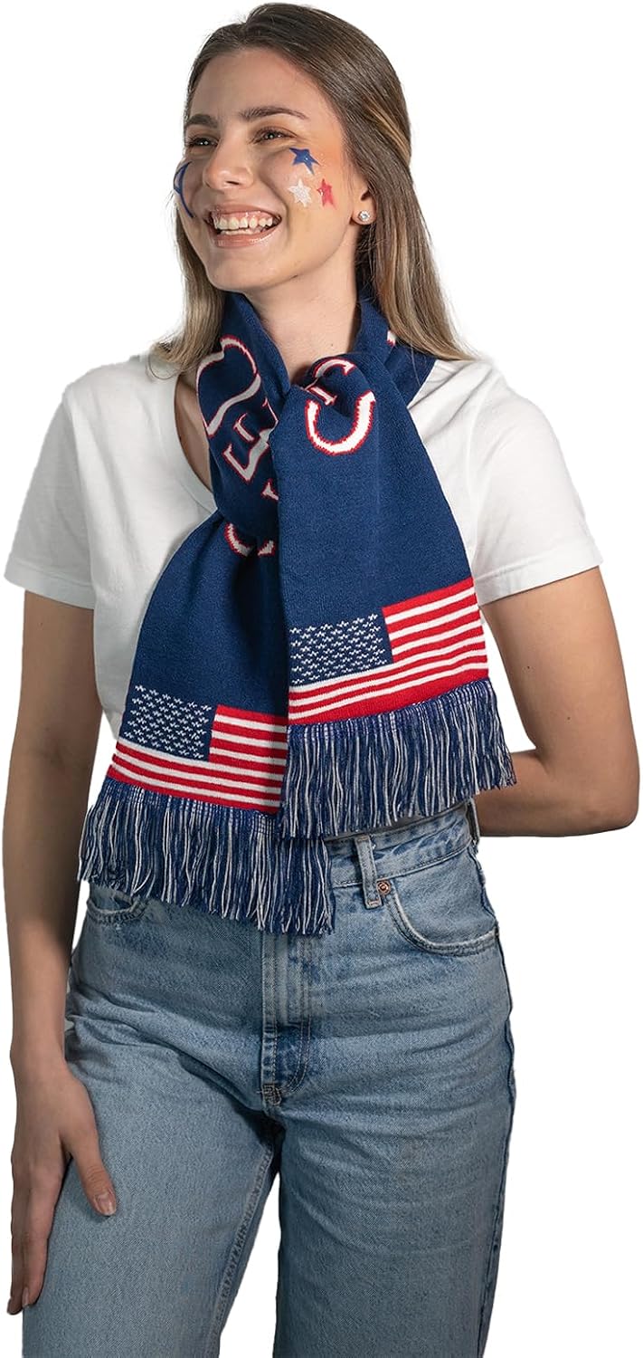 Premium USA Soccer Team Scarf for Fans — Knit Accessory for Supporters, 2026 World Cup