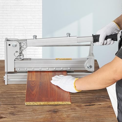 Miniatura 8 de VEVOR Cortador de suelo de 13 pulgadas, corta tablones de vinilo, laminados, madera dura de ingeniería, revestimiento, profundidad de corte de 0.47