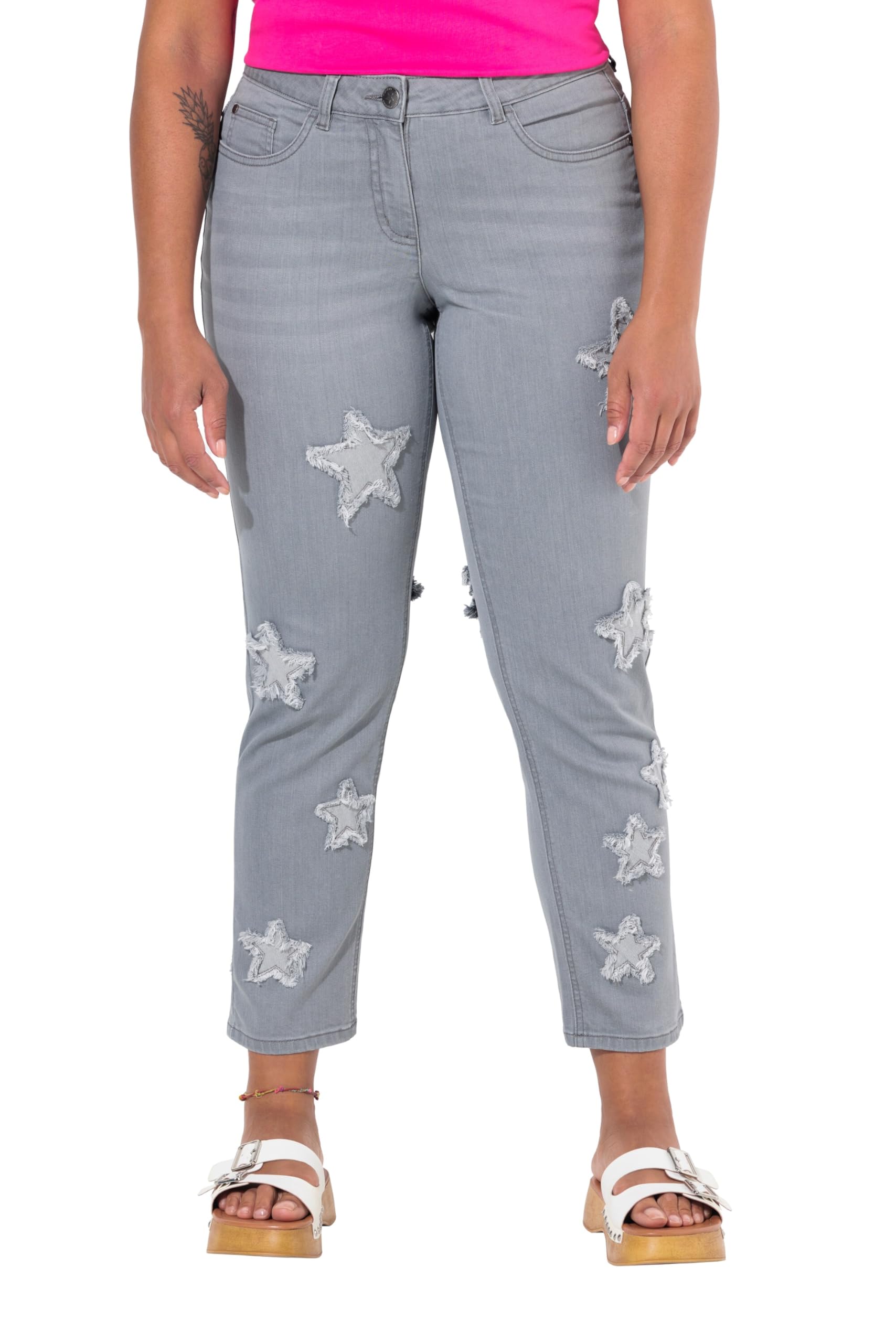 Angel of Style Damen große Größen Übergrößen Plus Size Jeans, Straight Fit, Sterne, 5-Pocket 835341