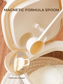 Travel Formula Dispenser, 1200ml Airtight Flip-Top Container to Go