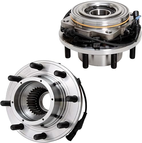 Miniatura 50 de Detroit Axle - Bujes de rodamiento de rueda delantera 4WD para Ford F-150 2015-2017 [6 orejetas; con ABS], Juego de 2 rodamientos de rueda y bujes