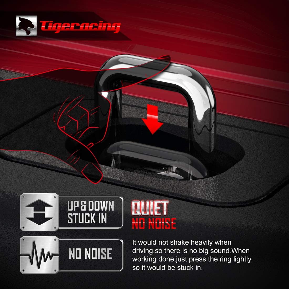 Tie Down Anchors Retractable Truck Bed Top Side D Ring Compatible with 2015-2026 F150 / 17-26 F250 & F350 Super Duty / 17-26 Raptor - 3000 LBS Capacity of 4 - Image 3