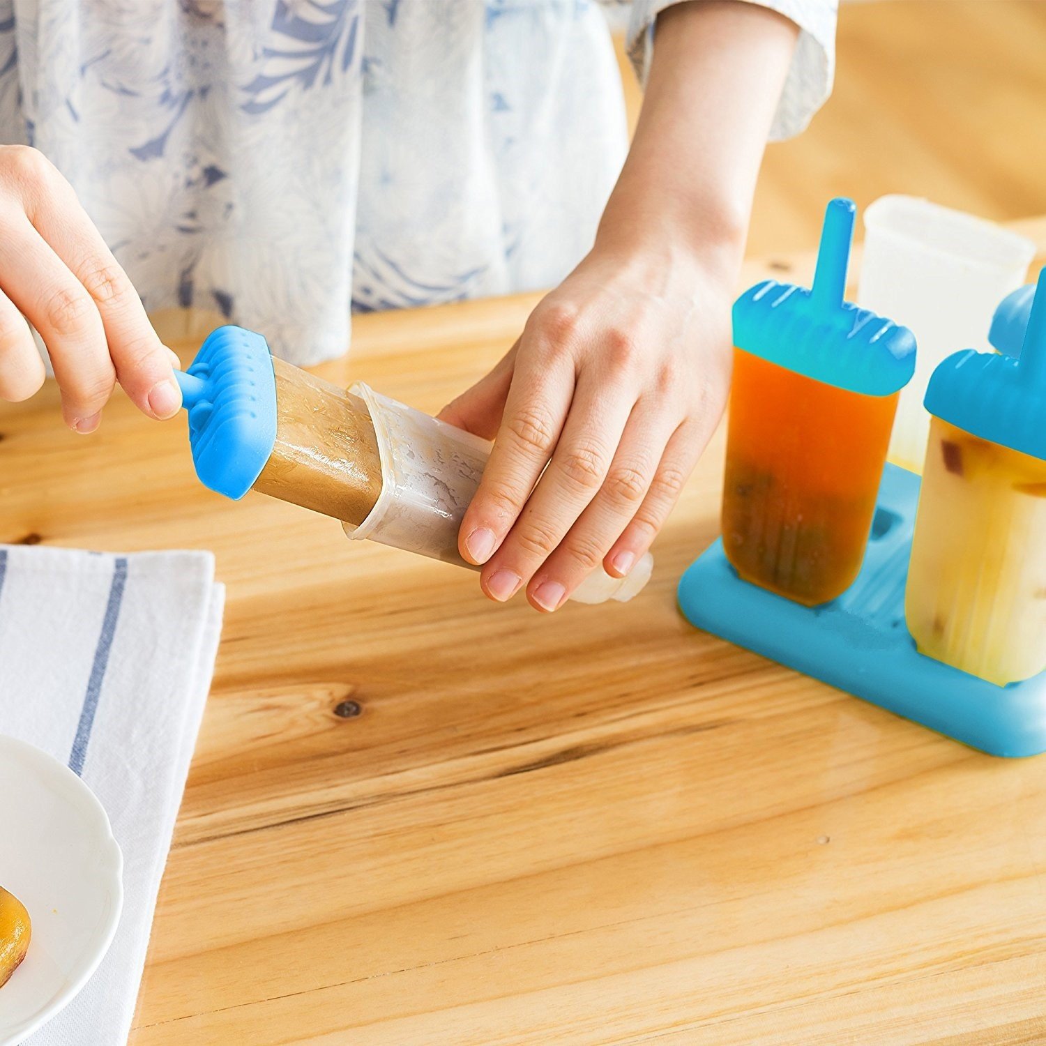 Stampi Per Ghiaccioli HelpCuisine - 6 Pezzi In Plastica Senza BPA, Con Bastoncini E Imbuto, Per Gelati Fatti In Casa - Foto 8