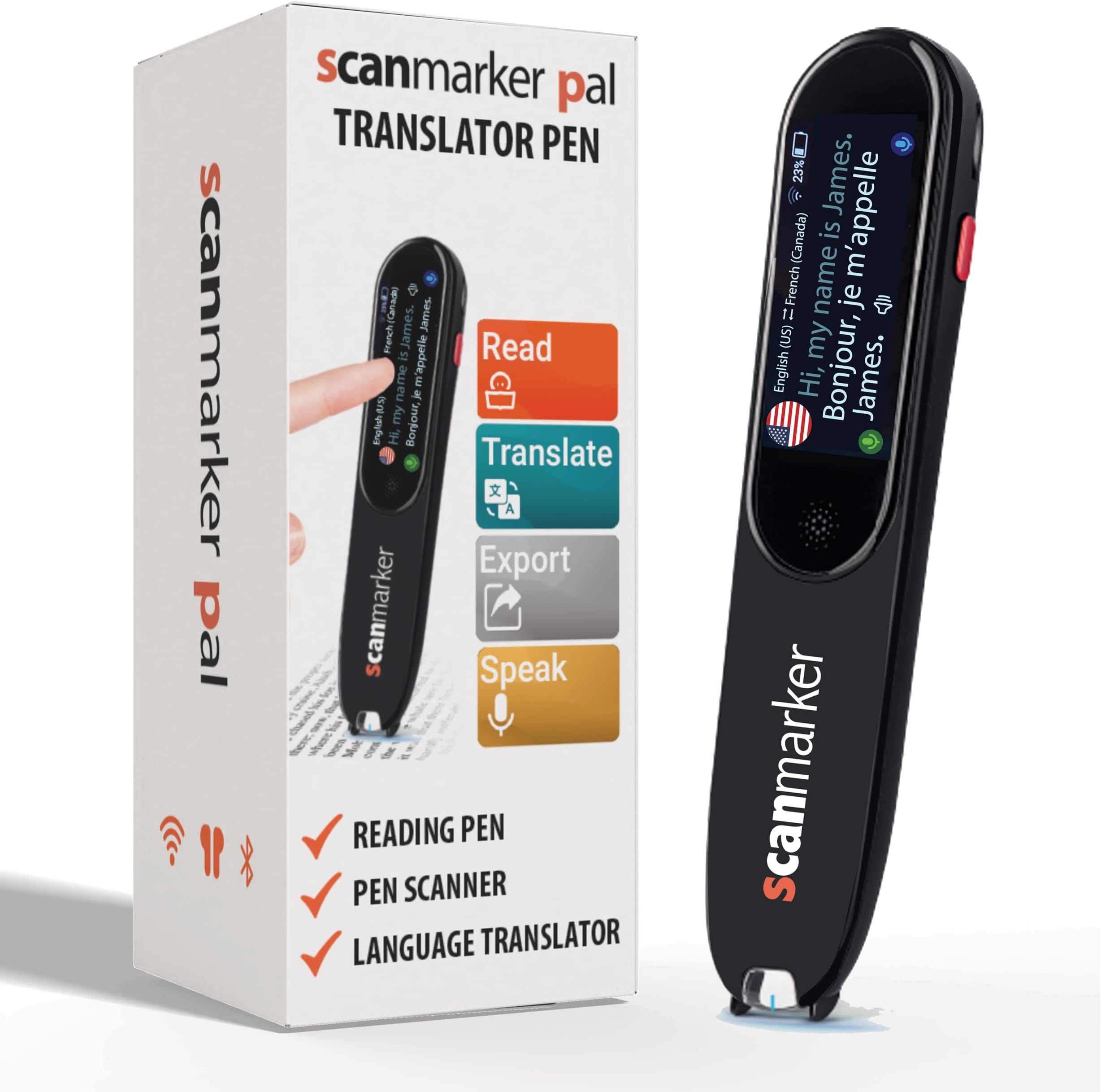 Scanmarker Pal - Reading Pen & Translation Pen for Learning Difficulties, Dyslexia, Language Learners, 100+ Languages Translation