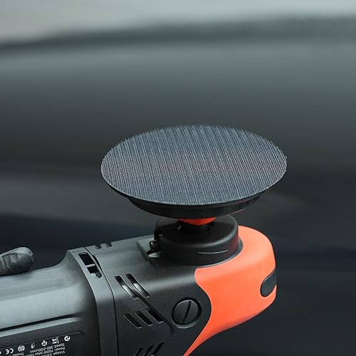 Miniatura 7 de SPTA 2 placas de respaldo flexible rotativas RO, almohadilla de respaldo suave de poliuretano de cara de aro y bucle, utilizada en pulidora rotativa