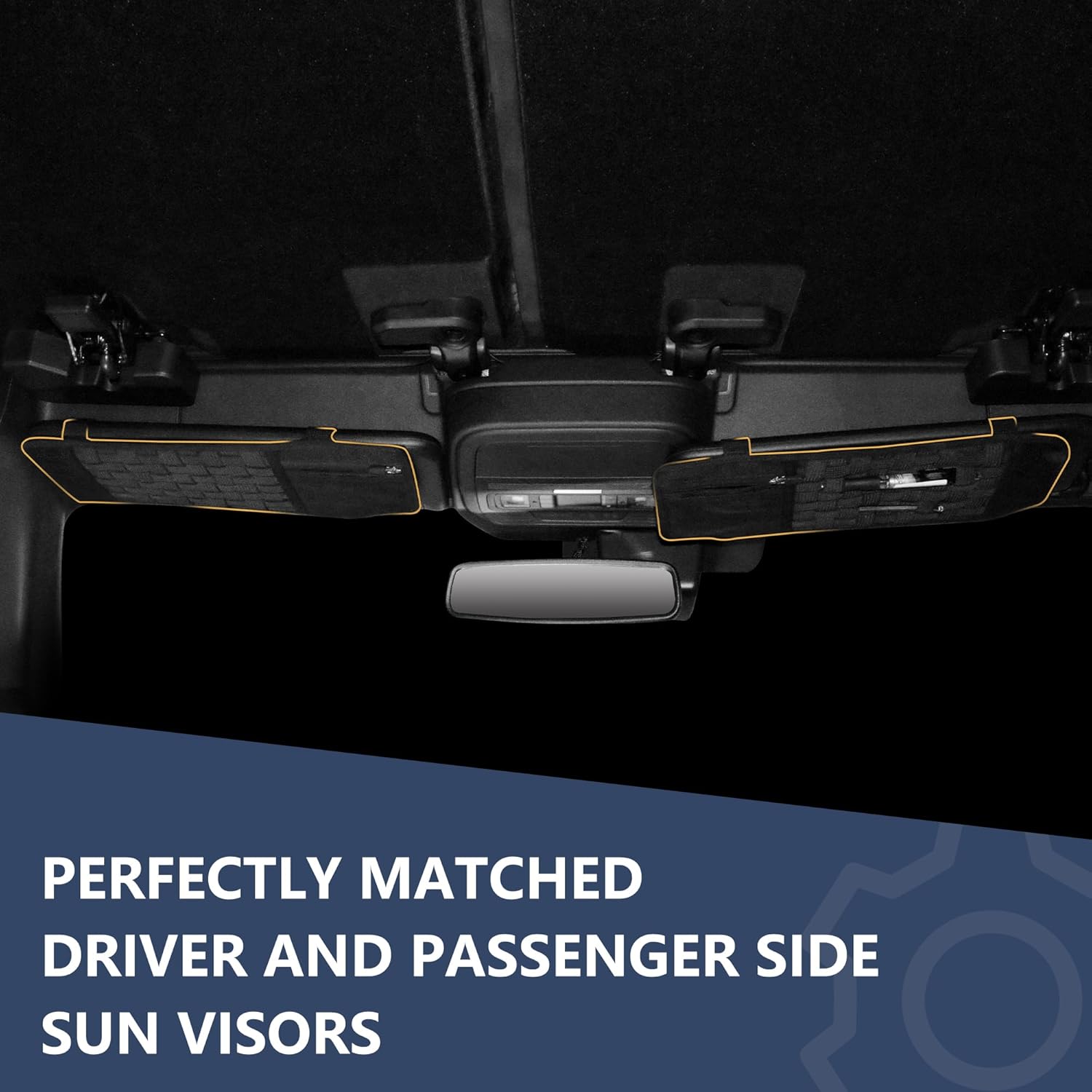 Visor Organizer Sun Visor Molle Panel for Bronco, Tactical Sun Visor Organizer Molle Webbing For Ford Bronco Accessories 2021-2025 Visor Storage Holder Pouch,2 Pack,Fit Driver Passenger Side