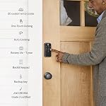 Yale Black Code Keypad Deadbolt Front Door Lock for Keyless Entry, YED210-NR-BSP