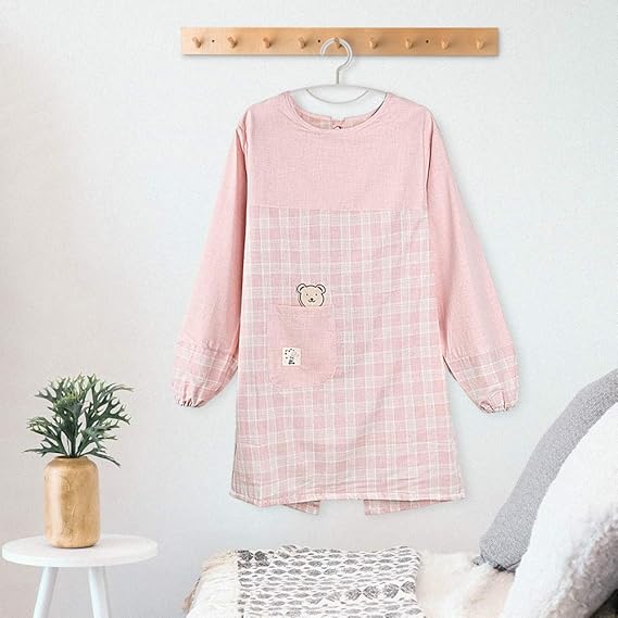 Amazon Co Jp 桜美子の店 エプロン 袖付き かっぽう着 かっぽうぎ 割烹着 スモック 保育士 料理エプロン ワンピース おしゃれ かわいい ガーデニング ギフト プレゼント ホーム キッチン