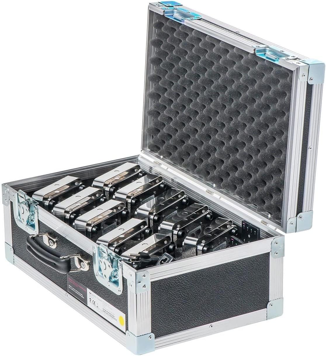 Ape Labs Mini TourPack (10pc) - German Made, Professional Smart Uplight, Battery Powered, RGBW LED Par w/Wireless DMX & MusikMode, Lighting Package w/Charging Case